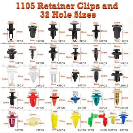 universal car retainer clips kit