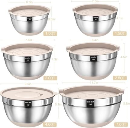 Mixing Bowls with Airtight Lids Set