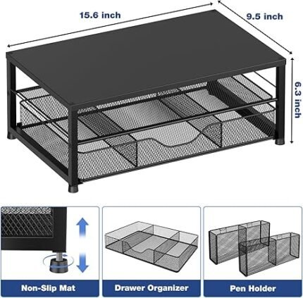Computer Monitor Stand with Drawer